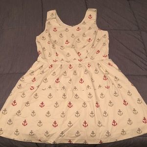 Cream Nautical Summer Dress